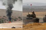 Turecká ofenzíva do Sýrie sílí, Turci tam vyslali další tanky.