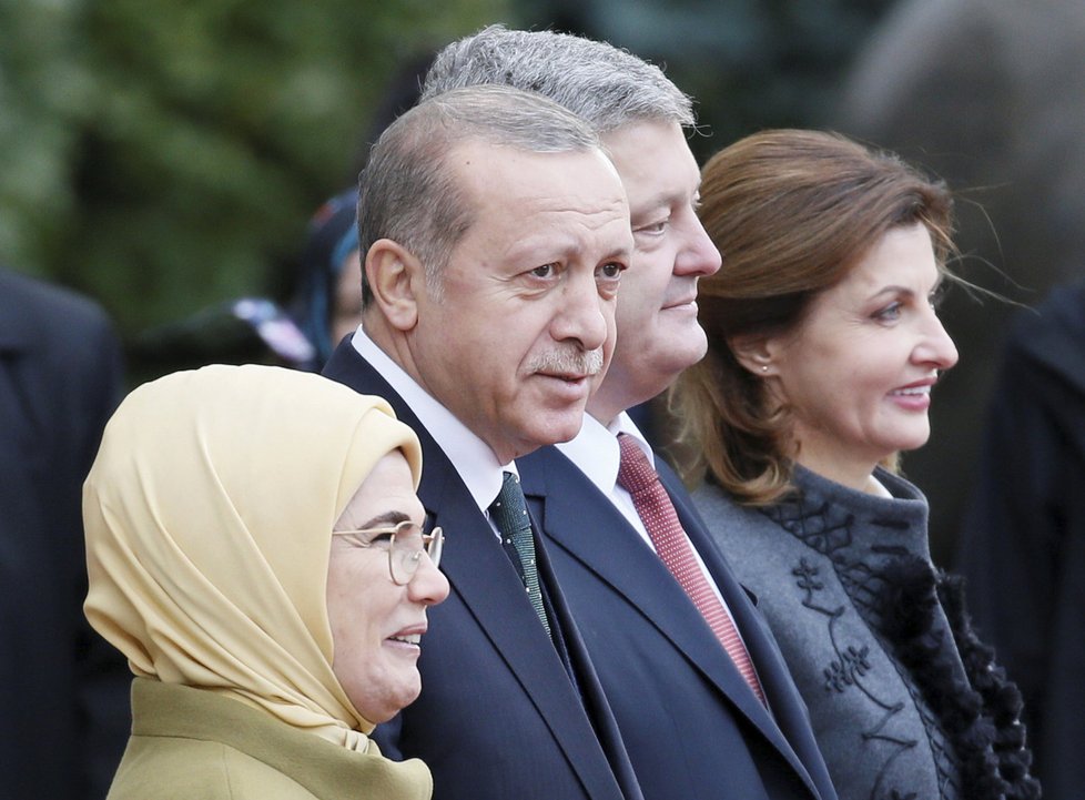 Erdogan na návštěvě v Kyjevu.