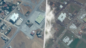 Nurdagi před a po zemětřesení (6. září 2019, 7. února 2023)