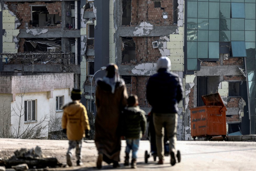Následky ničivého zemětřesení v Turecku (únor 2022)