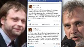 Jan Turek a David Sís si vyřizují vzkazy přes Facebook.