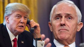 Americký prezident Donald Trump a australský premiér Malcolm Turnbull vedli vypjatý telefonický rozhovor