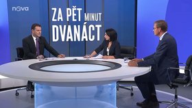 Na Nově diskutovali v pořadu Za pět minut dvanáct ministr zahraničí Petr Macinka a šéf ODS Martin Kupka