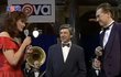 Slavnostní zahájení vysílání TV Nova. Hana Heřmánková, Vladimír Železný, Roman Šmucler Slavnostní zahájení vysílání TV Nova. Hana Heřmánková, Vladimír Železný, Roman Šmucler