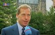Slavnostní zahájení vysílání TV Nova. Václav Havel