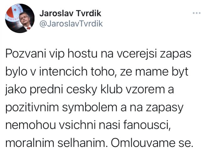 Omluva Jaroslava Tvrdíka