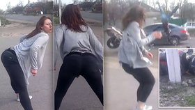 Šokující video: Holka twerkovala u silnice, motorkář čelně narazil do protijedoucího auta