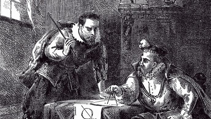Dva astronomové, kteří se sešli v Praze: Tycho Brahe (vpravo) a Johannes Kepler. Ten se také ocitl na seznamu možných podezřelých z vraždy.