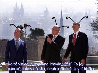 Broučí trojka - Medveděv, Klaus, Obama