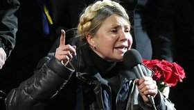 Julija Tymošenko na vozíku žádala Ukrajince, aby pokračovali v protestech