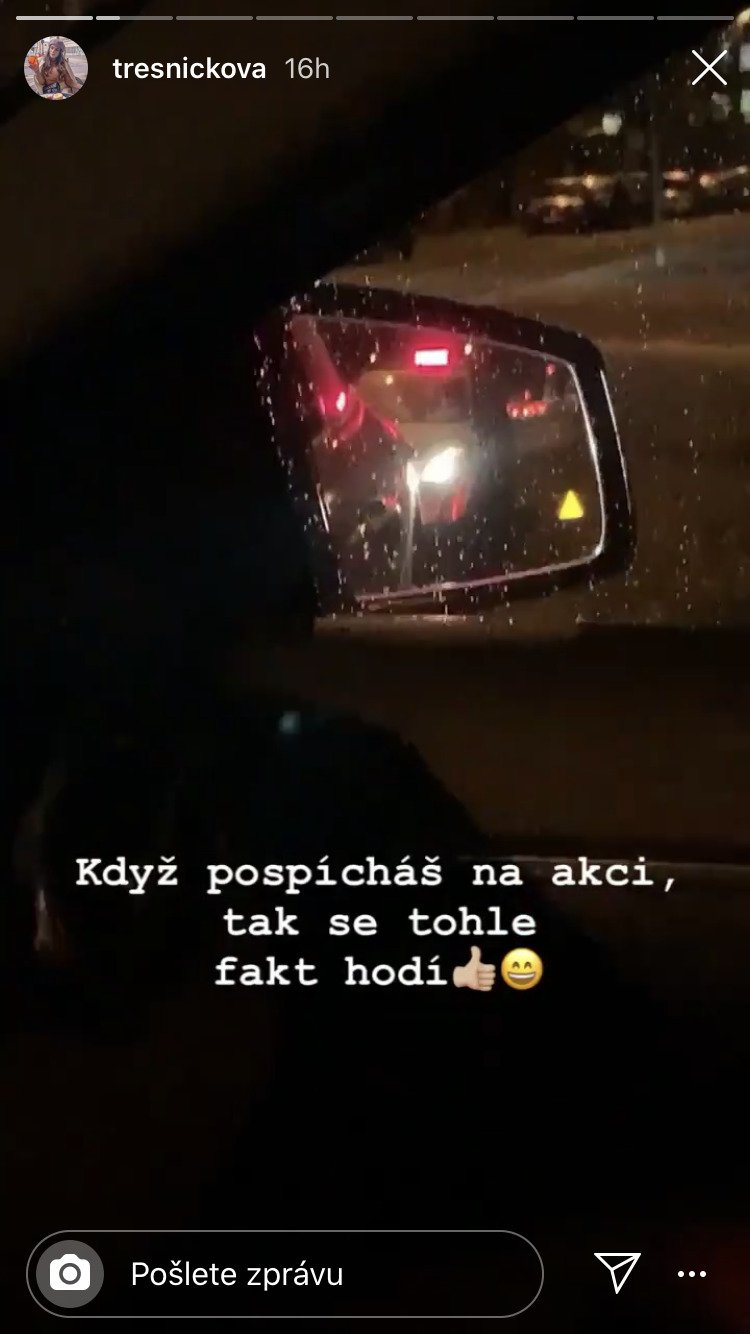 Týnuš Třešničkovou zastavila policie