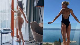 Žhavý souboj sexy zadečků! Týnuš Třešničková i blond modelka vyšpulily půlky