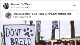 Na svém Facebooku v minulosti sdílel příspěvek ze skupiny milovníků psů.