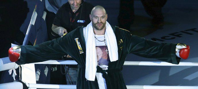 Boxerský šampion Tyson Fury v ringu