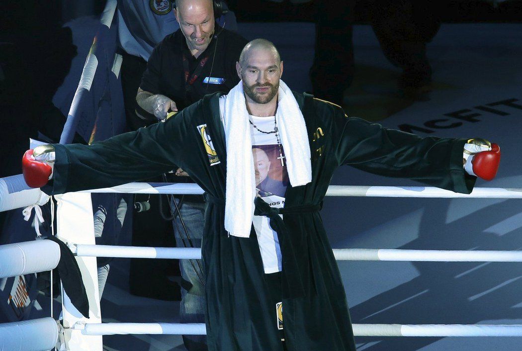 Boxerský šampion Tyson Fury v ringu