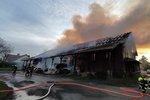 Požár stodoly v pražských Bohnicích. (9. listopad 2022)