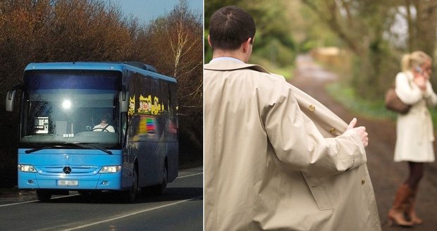Exhibicionista v autobuse: Na cestující vytahoval penis z kalhot!