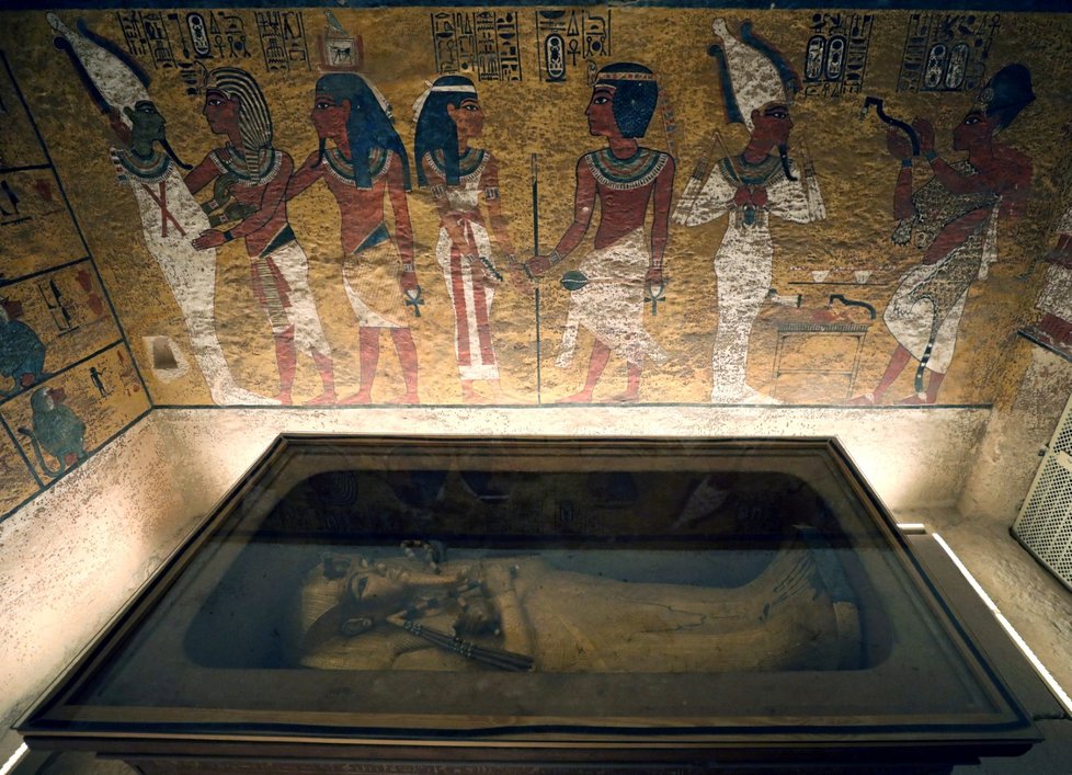 Tutanchámonova hrobka v Údolí králů.