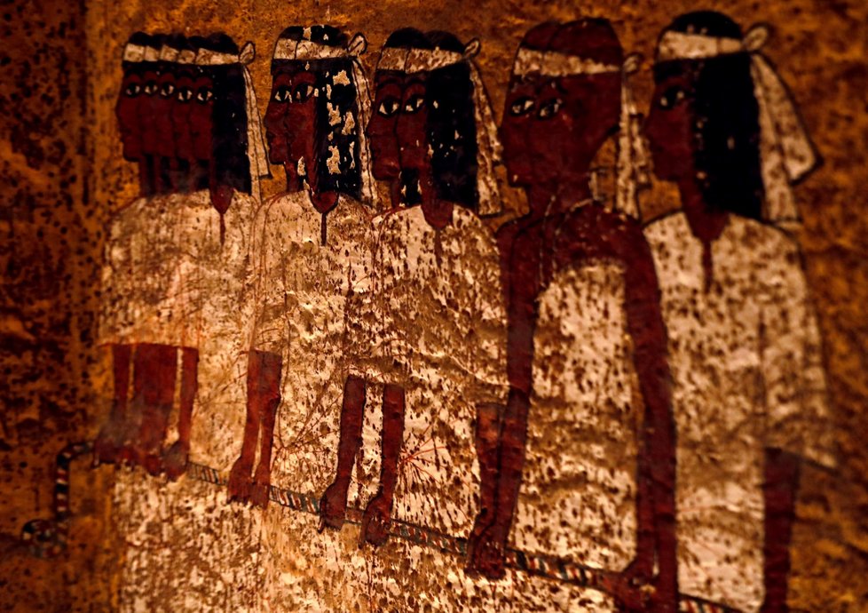Tutanchamonova hrobka v Údolí králů.