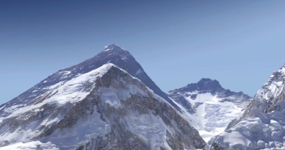 Nejvyšší hora světa Mount Everest.