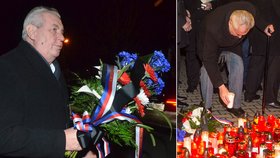 Prezident Miloš Zeman vyrazil do Uherského Brodu na pietní místo uctít památku obětí masakru v restauraci Družba