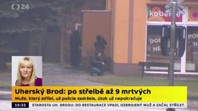 Ozbrojení policisté u hotelu Družba