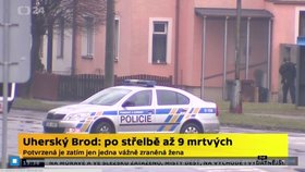 Policejní zásah proti střelci v restauraci v Uherském Brodě