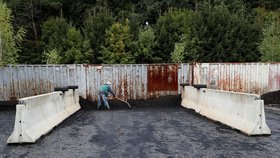 Prodej uhlí v české Libuni