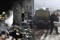 Požár chaty v Uhříněvsi: Uvnitř uhořel muž a dva psi