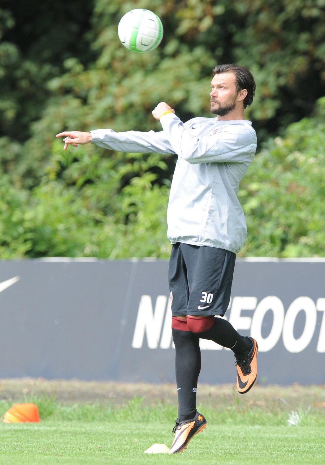 Tomáš Ujfaluši na tréninku Sparty.
