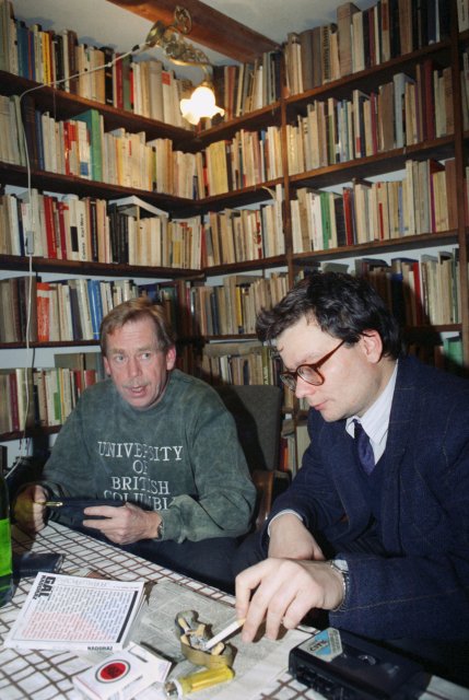 Václav Havel a Alexandr Vondra, 1992