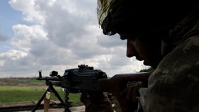 Cvičení ukrajinské armády v Záporožské oblasti (9. 4. 2026)