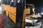 Hrůza na Ukrajině: Linkový autobus zasáhla střela z raketové baterie Grad