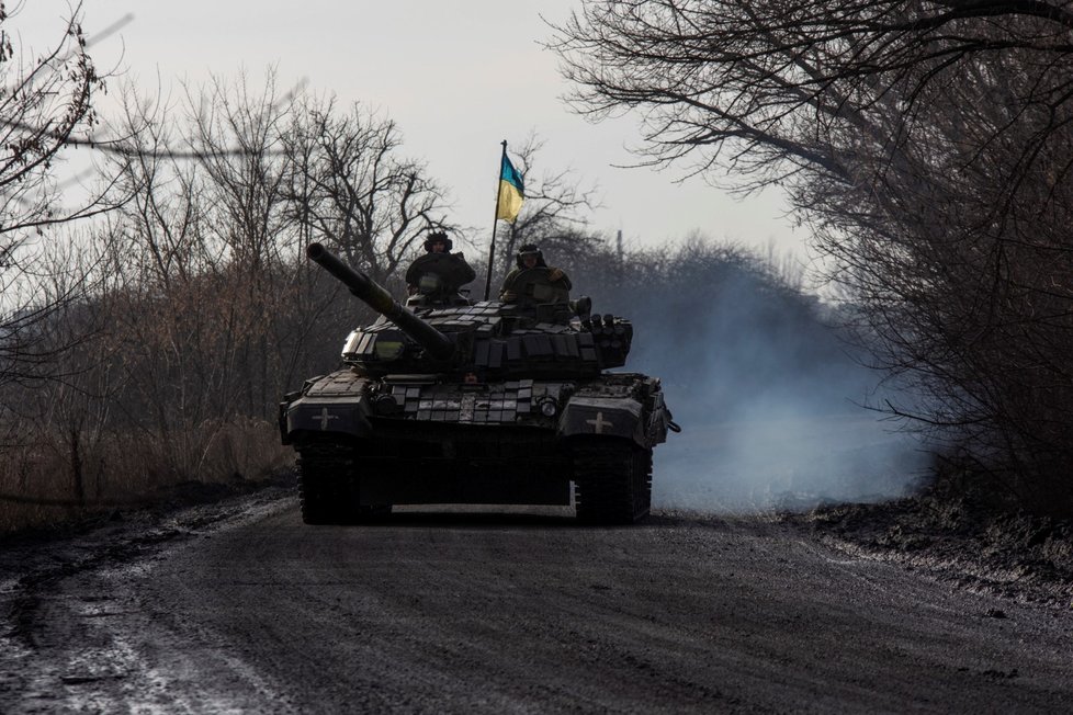 Ukrajinští tankisté u Bachmutu (20. 1. 2023)