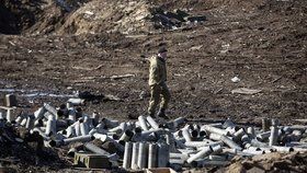 Proruský separatista u munice nedaleko Debalceve