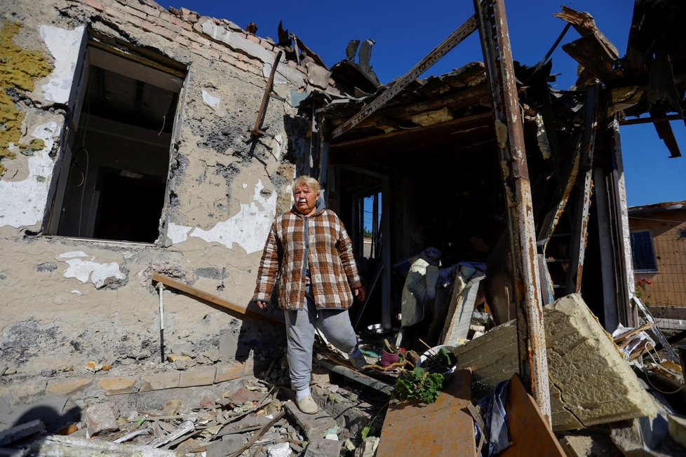 Okupovaná část Doněcké oblasti: Taťána Gerpulevová (75) ztratila domov kvůli bombardování (24. 9. 2023).