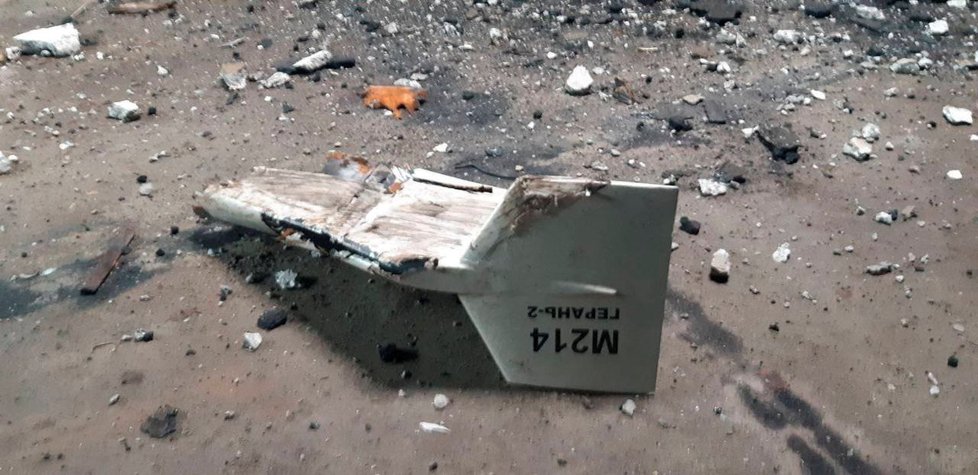 U Kupjansku Ukrajinci sestřelili Rusům dron, který podle nich pochází z Íránu.