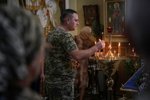 Modlitba v chrámu Ukrajinské pravoslavné církve (1. 10. 2023)