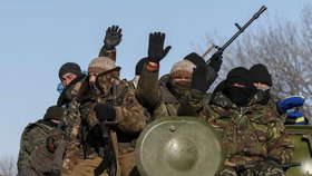 Ukrajinské jednotky u Debalceve