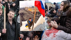 Drama na východě Ukrajiny: Proruští demonstranti se pustili do těch prozápadních