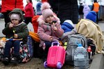 Děti na útěku z Ukrajiny.