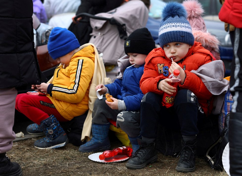 Děti na útěku z Ukrajiny