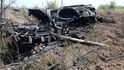 Zničené tanky v Novorusku, totiž na východě Ukrajiny. Zničené tanky v Novorusku, totiž na východě Ukrajiny.