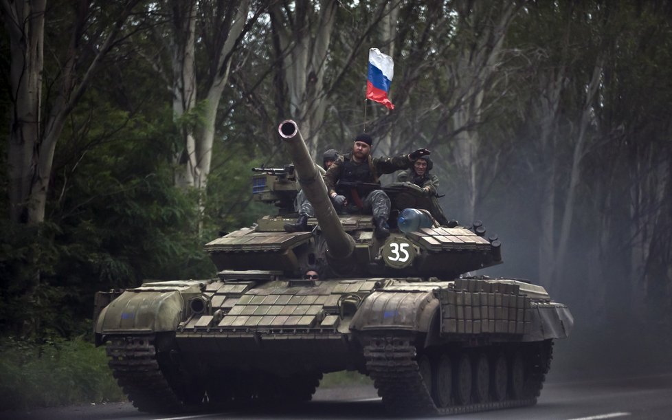 Proruští separatisté, operující na východní Ukrajině
