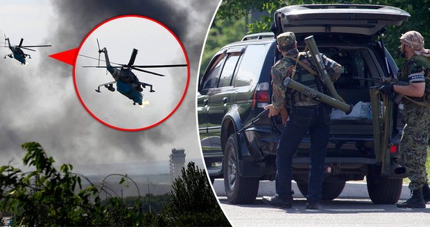 Vrtulníky a stíhačky na jedné straně, minomety na druhé: Tvrdý střet o letiště v Doněcku!