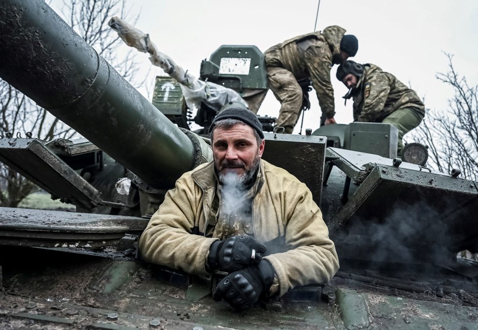 Ukrajinská armáda u města Lyman v Doněcké oblasti (8.12.2022)