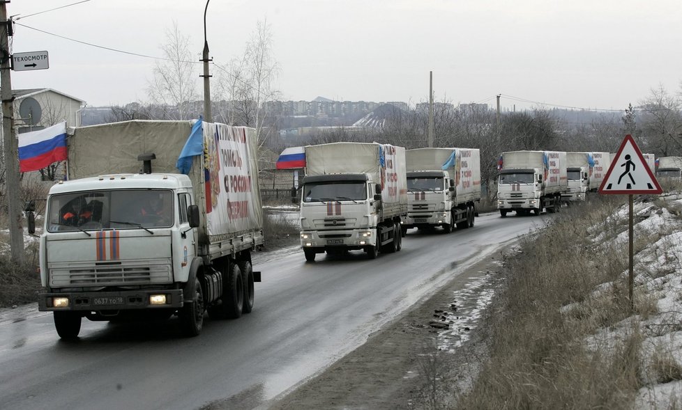 Humanitární konvoj pro východní Ukrajinu z Ruska