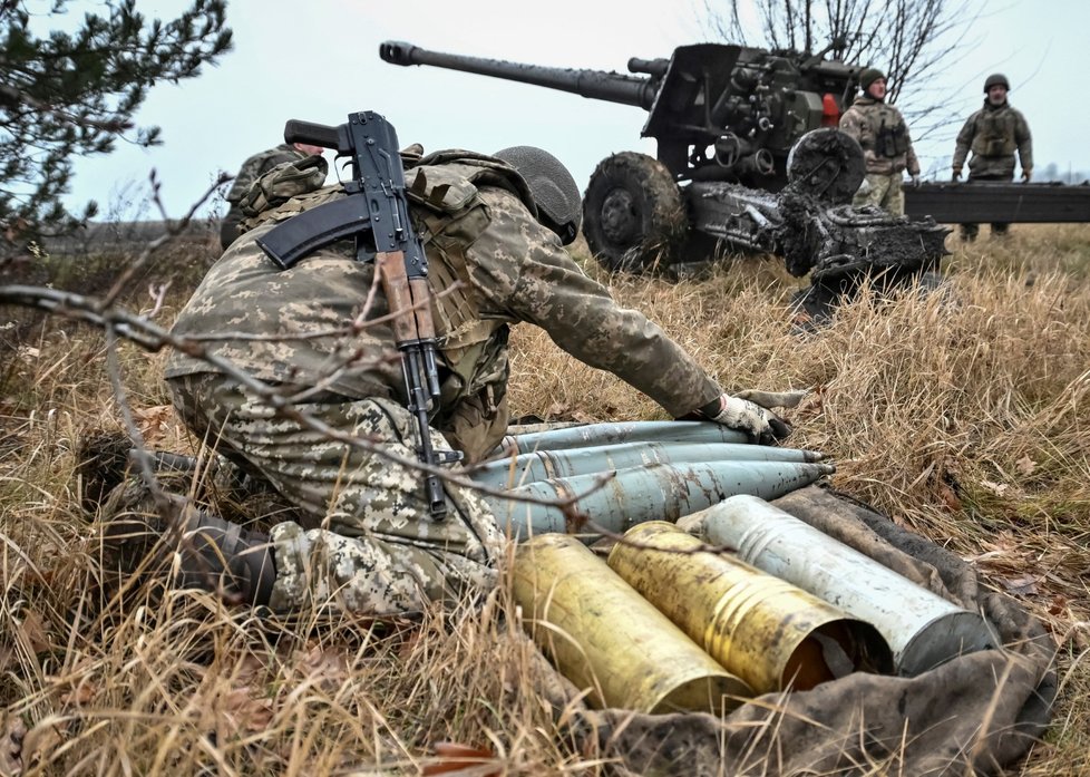 Ukrajinští vojáci na frontě v Záporoží (16.12. 2022)