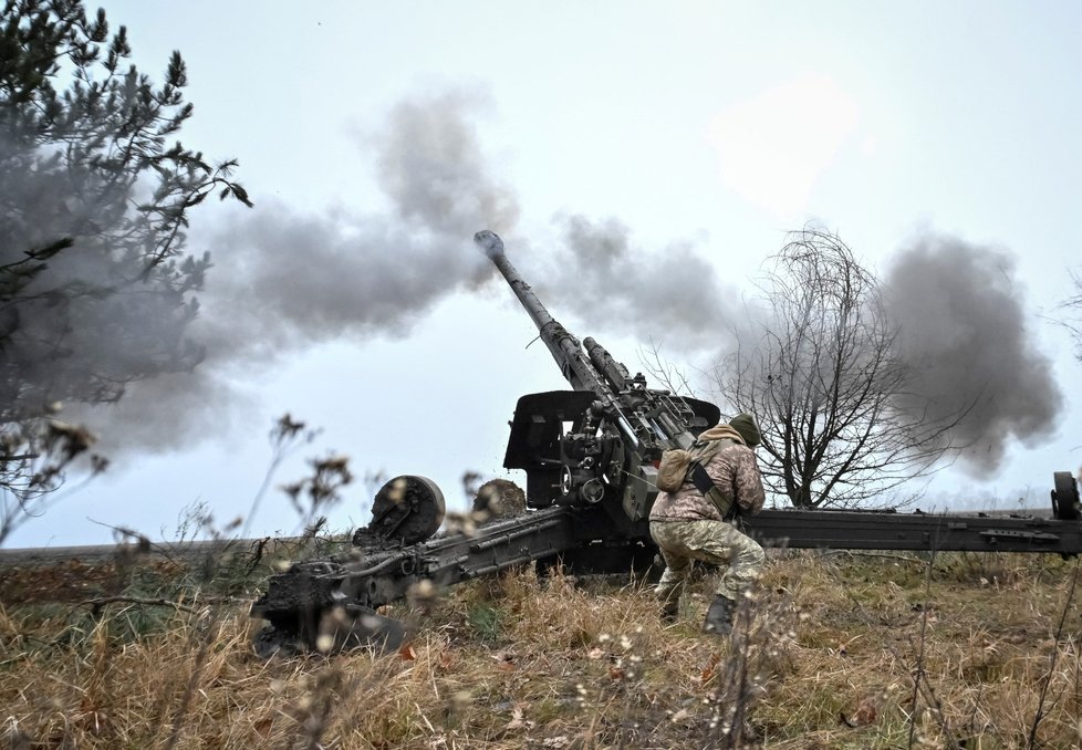 Ukrajinští vojáci na frontě v Záporoží (16.12. 2022)