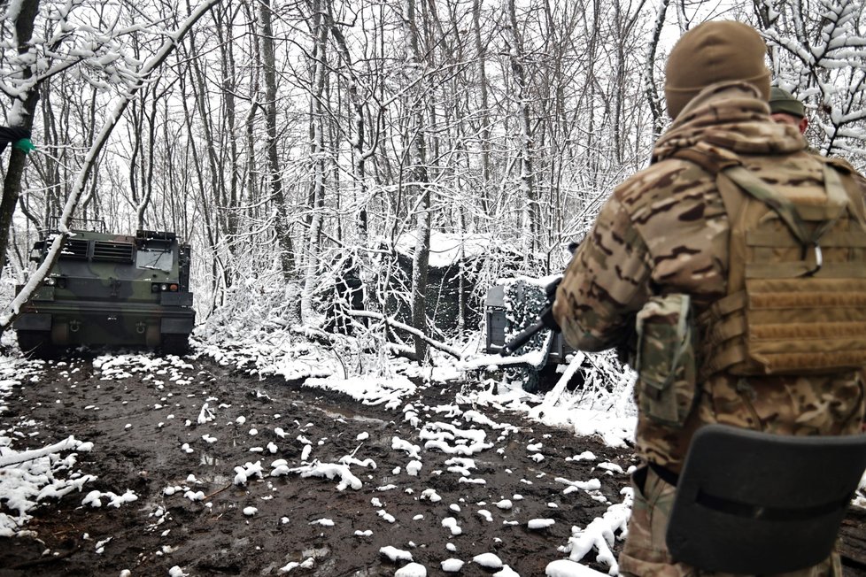 Ukrajinský Himars v Doněcké oblasti (24. 11. 2022).